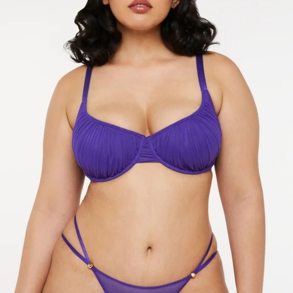 Savage X Fenty Gathered Mesh Balconette Bra Combo - Picture 4 of 13